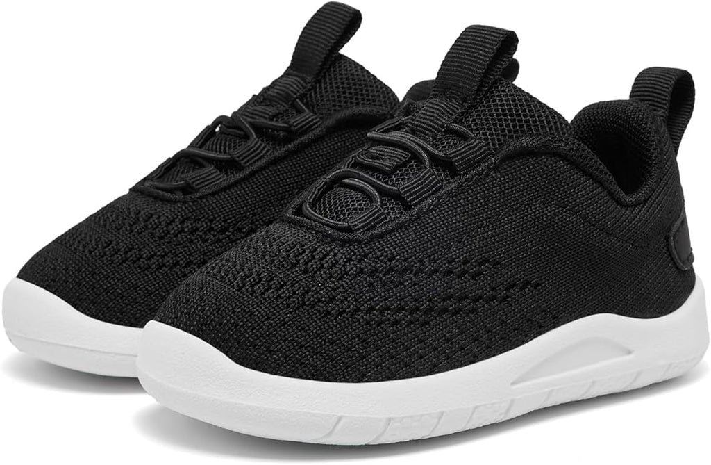 MORENDL Toddler Slip On Sneakers Baby Walking Shoes Non-Slip Breathable Unisex Pink Mesh Lace-Up Athletic Sneakers Infant Running Shoes