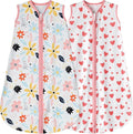 Newborn Sleep Sack Baby Swaddle,Baby Wearable Blanket,Baby Sleeping Bag (Floral&Heart, 3-6 Months)