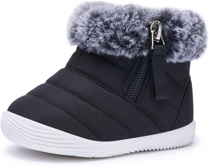 BMCiTYBM Baby Boy Girl Snow Boots Waterproof Winter Warm Booties Nonslip Lightweight Outdoor Shoes for First Walkers 6 9 12 18 24 Months(Infant/Toddler)