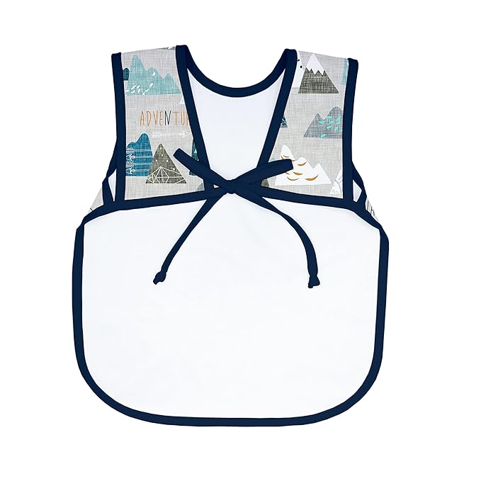 BapronBaby Adventure Awaits Bapron - No Neck Tie Safer Bib for Baby & Toddler - Soft Waterproof Stain Resistant - Machine Washable - Sz Preschool 3-5yrs