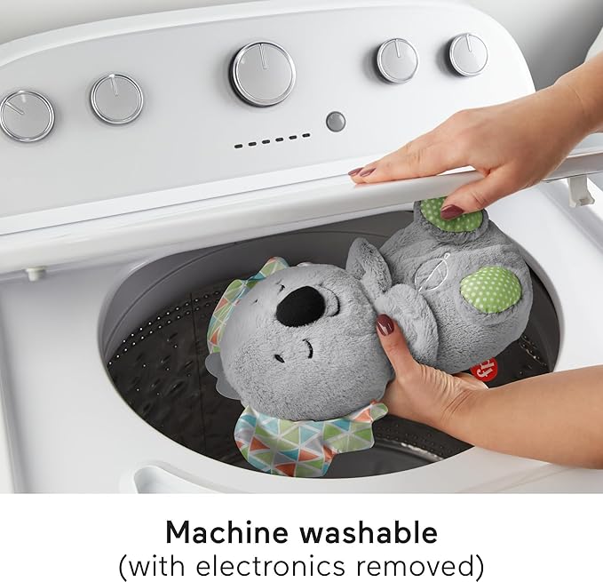 Fisher-Price Baby Toy Soothe 'n Snuggle Koala Plush Sound Machine with Customizable Music Lights & Breathing Motion for Newborns 0+ Months