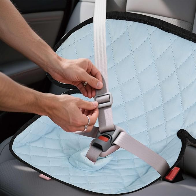 MOOB Waterproof Car Seat Protector - 2 Pack Premium Carseat Liner for Babies & Toddlers, Machine Washable & Quick-Dry, Anti-Slip Backing, Potty Training Pad for Infant Car Seat & Stroller (Yellow)
