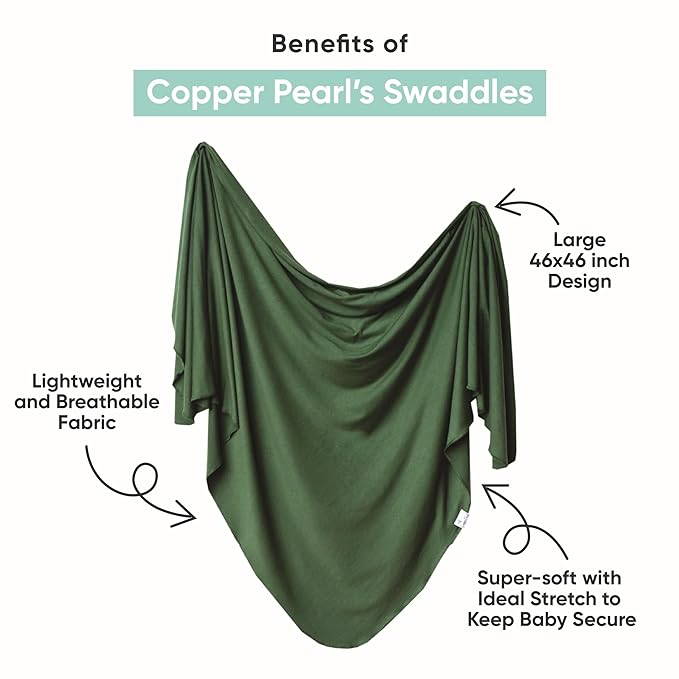 Copper Pearl Baby Swaddle Blanket - Premium Knit Baby Blanket, Large Soft Stretchy Receiving Blankets for Baby Boy and Girl, Swaddles for Newborn, Infant, and Toddler (Rose)