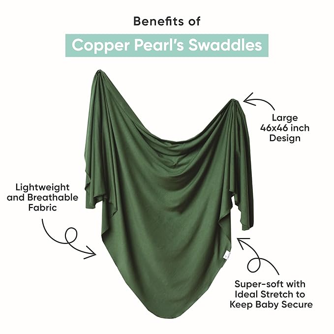 Copper Pearl Baby Swaddle Blanket - Premium Knit Baby Blanket, Large Soft Stretchy Receiving Blankets for Baby Boy and Girl, Swaddles for Newborn, Infant, and Toddler (Alps)