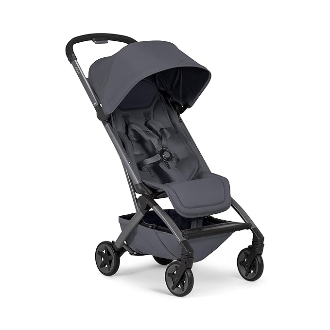 Joolz Aer2 Lightweight Travel Stroller for Baby & Toddler – Ultra-Compact One-Hand Foldable Stroller, Reclining Seat, UPF 50+ Canopy, Adjustable Leg Rest, Carry-On & Airplane Approved (Stone Grey)