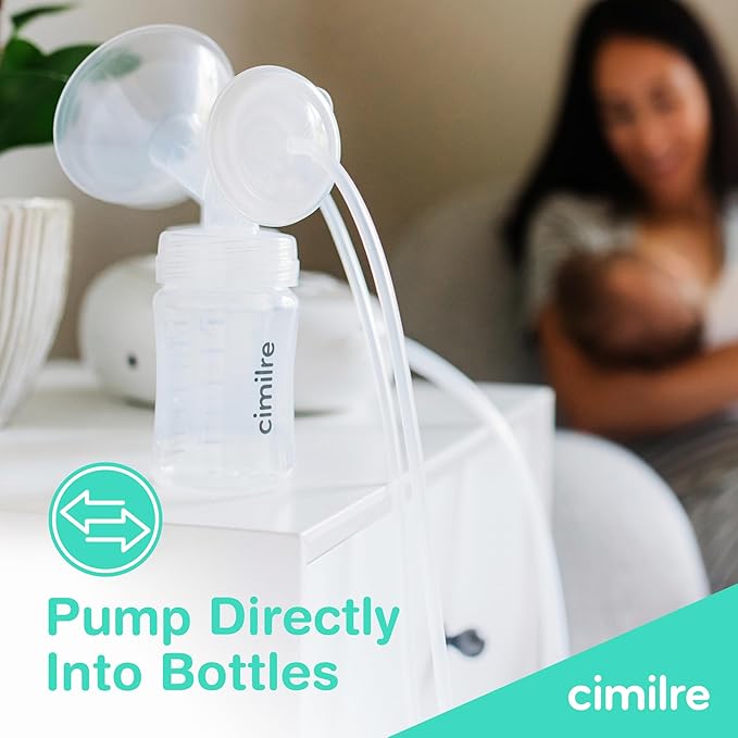 Cimilre 19MM Breast Milk Collection Kit, Double Pumping Breast Milk Collector Kit to Store Breast Milk, Includes Breast Shields, Valves, Backflow Protectors & Bottles