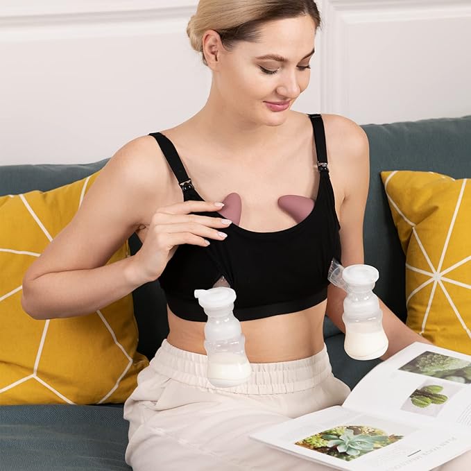 Momcozy Double Lactation Massager Warming for Breastfeeding, Pumping, Heat & Vibration for Improve Milk Flow, Breastfeeding Essentials for Clogged Ducts, Engorgement