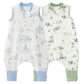 Duomiaomiao 2 Pack 0.5 TOG Toddler Sleep Sack 24-36 Months 100% Cotton Lightweight Baby Sleep Sack with Feet, Breathable Comfy Toddler Wearable Blanket