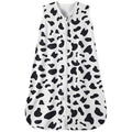 Baby Sleep Sack 12-18 Months Baby Wearable Blanket 100% Rayon Cotton 2-Way Zipper Toddler Sleeping Sack，Comfy Soft Lightweight TOG 0.3（Cow Print）