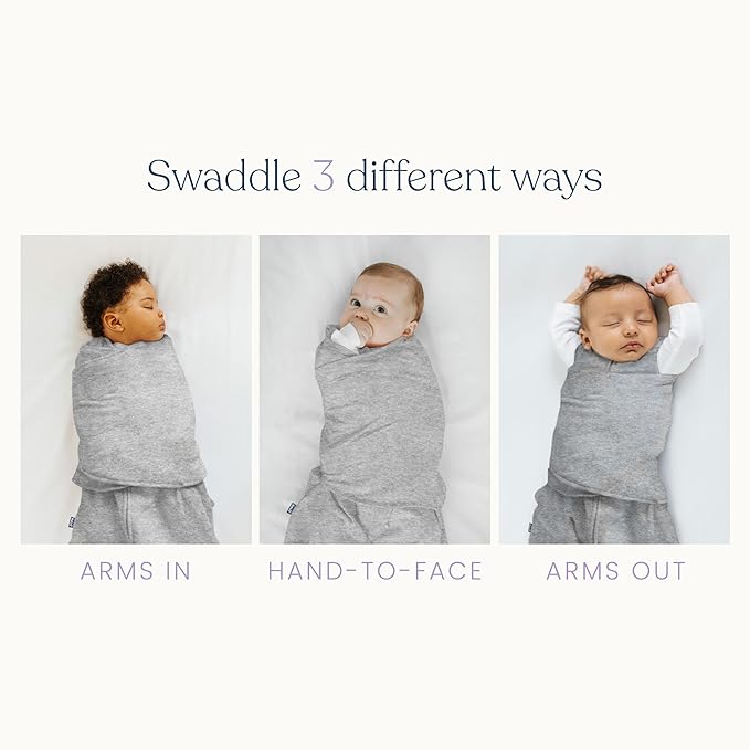 HALO 100% Cotton Sleepsack Swaddle, 3-Way Adjustable Wearable Blanket, TOG 1.5, Floral Vintage Stripe, Newborn, 0-3 Months