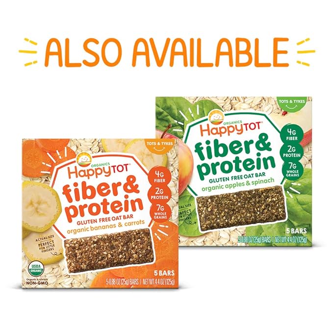 Happy Tot Organics Stage 4 Baby Food Pouches, Gluten Free, Vegan Snack, Fiber & Protein Fruit & Veggie Puree, Fruit & Veggie Variety Pack, 4 Ounce (Pack of 16)