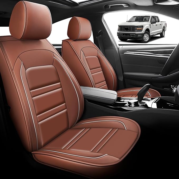 Car Seat Cover for Ford f150 2003-2025 | Car Seat Covers Front Seats, Waterproof Seat Protectors, Automotive Front Seat Covers (Front Seat, Coffee)