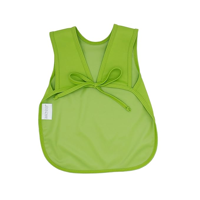 BapronBaby Ribbit Bapron - No Neck Tie Safer Bib for Baby & Toddler - Soft Waterproof Stain Resistant - Machine Washable - Sz Baby/Toddler 6m-3T