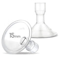 Maymom MyFit 15 mm Shields; Compatible with Medela Breast Pump- PersonalFit, Freestyle, Harmony, Maxi, Freestyle Flex Connector; Connect to Maymom Widemouth/Narrow Connector, 2pcs