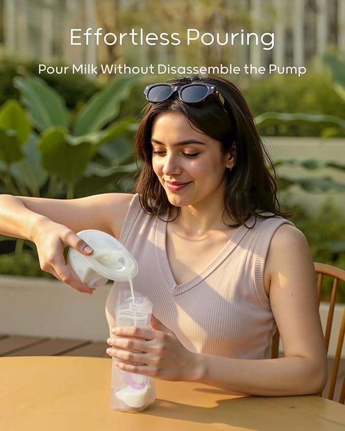 Nuliie Hands-Free Breast Pump, Wearable Breastfeeding Pump 4 Modes 9 Levels with 18/21/24MM Flange, Electric Breast Pump Portable, Replaced Pumping Accessories Included (2 Packs, White)