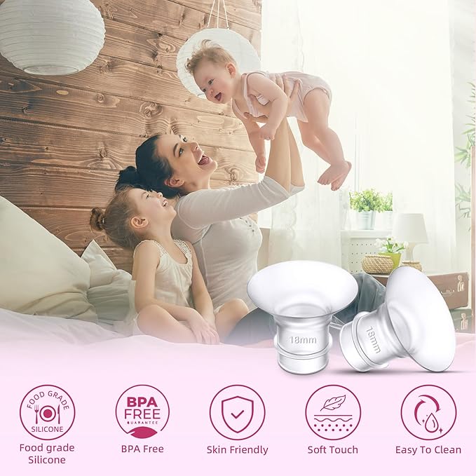 Flange Inserts 20mm 8PCS,Wearable Breast Pump Parts Compatible with Momcozy S12 pro/S9 pro/S12/S9/Medela/Spectra/TSRETE 24mm Breast Pump Shields/Flanges,Reduce 24mm Nipple Tunnel Down to 20mm