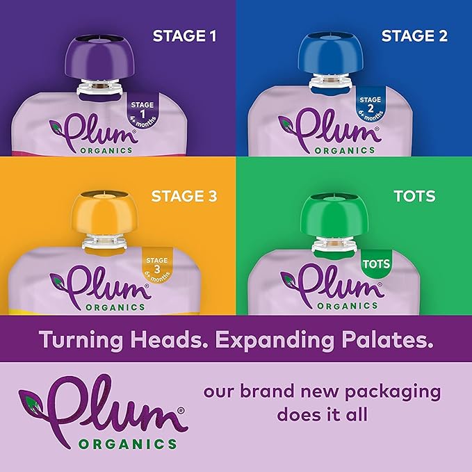 Plum Organics Mighty 4 Organic Toddler Food - Strawberry, Banana, Greek Yogurt, Kale, Amaranth, and Oat - 4 oz Pouch (Pack of 4) - Organic Fruit and Vegetable Toddler Food Pouch