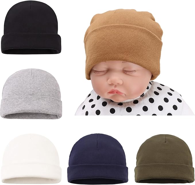 Bamery Cotton Baby Girl Hat Preemie Boys Beanie Newborn Hospital Hats Winter Infant Hats for Girls