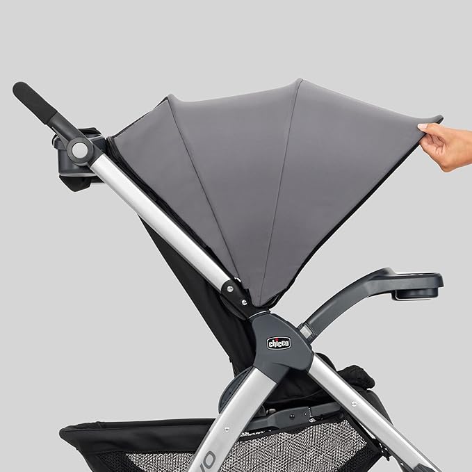 Chicco Bravo 3-in-1 Trio Travel System, Bravo Quick-Fold Stroller with KeyFit 30 Infant Car Seat and Base, Car Seat and Stroller Combo | Brooklyn/Navy