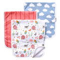 Copper Pearl Premium Baby Burp Cloths - 3-Pack Large Cotton Burp Cloths, Extra Soft Spit Up Rags with 3 Absorbent Layers, Perfect for Baby Boy and Baby Girl Gifts (21" x 10" Size, Farmstead Set)