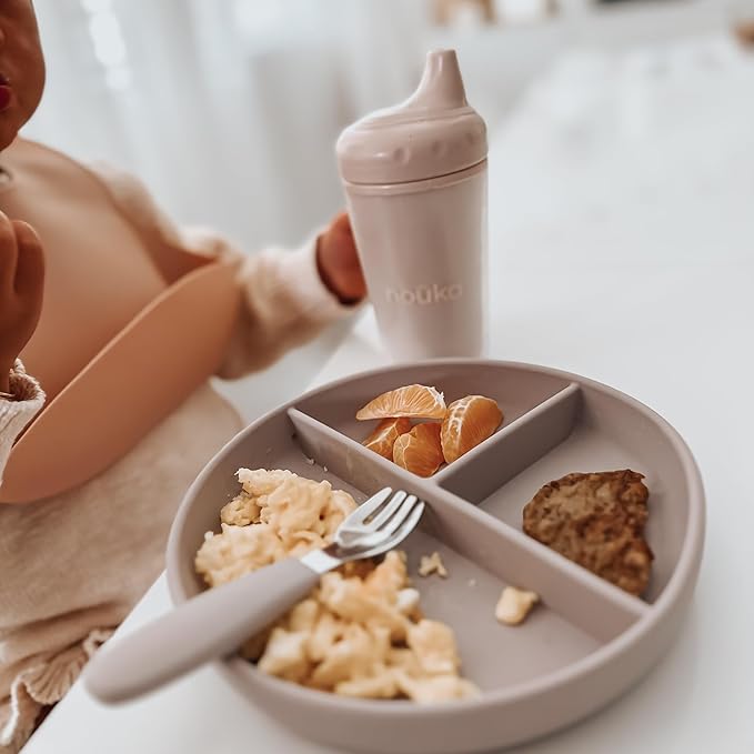 nouka Insulated and Non-Spill Sippy Cup | Leak Proof and Easy Grip | Keeps Drinks Hot or Cold | Bloom