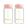 Breast Milk Storage Bottles 240ml 8oz BPA-Free Leak-Proof Baby Bottle for Breastmilk Storage Wide Neck Bottles with Screw Ring Sealing Disk Breastfeeding (Pink, 240ml-2Packs)