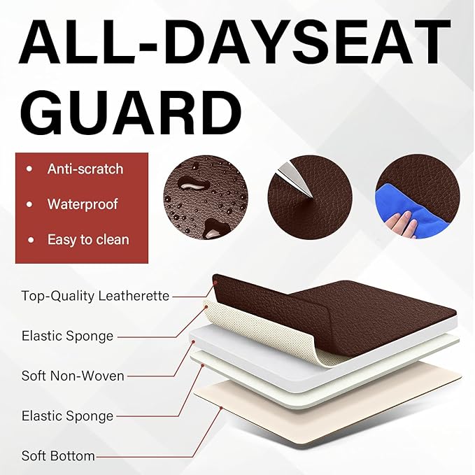 Leather Car Seat Covers Fit for LR Range Rover 2022-2025, 5 Seater Waterproof and Wear-Resistant Seat Cover Interior Accessories(Full Set,Coffee)