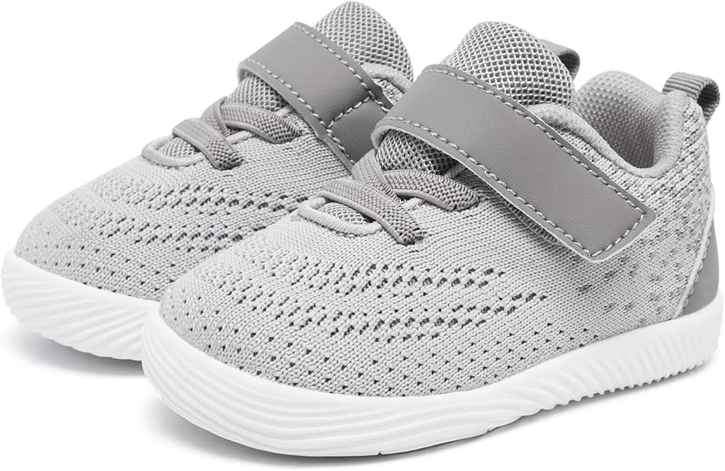 MORENDL Toddler Sneakers Baby Boys & Girls Barefoot Shoes Lightweight Breathable Walking Running Tennis Athletic Sport Shoes