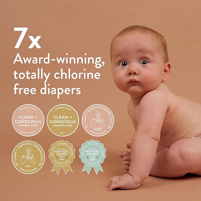 Joonya Baby Diapers, Size 2 S (7-13 lb) - 1 Bag of 30 - New Range - NonToxic, Eco-Friendly, Ultra Slim, Overnight Use - Made in Denmark