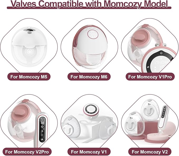 Two Complete Sets Compatible with Momcozy M5 Breast Pump Replacement Parts, 27mm Collection Cup and 15/17/19/21mm 8pcs Flange Size Kit for M5 only, not Other Models