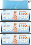 90 Bags Diaper Pail Refills Bags Compatible with Genie Easy Roll Signature & Platium Diaper Pails | 7-Layer OdorLock Technology | Up to 10 Months Use,3 Pack