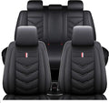 Leather Car Seat Covers Fit for LR Defender 2020-2025, 5 Seater Waterproof and Wear-Resistant Seat Cover Interior Accessories(Full Set,Black)