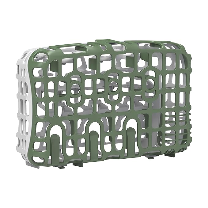 Dr. Brown's Dishwasher Basket for Small Baby Bottle Parts, Pacifiers, and Accessories, Clean, Store and Organize Newborn Essentials, BPA Free, Green
