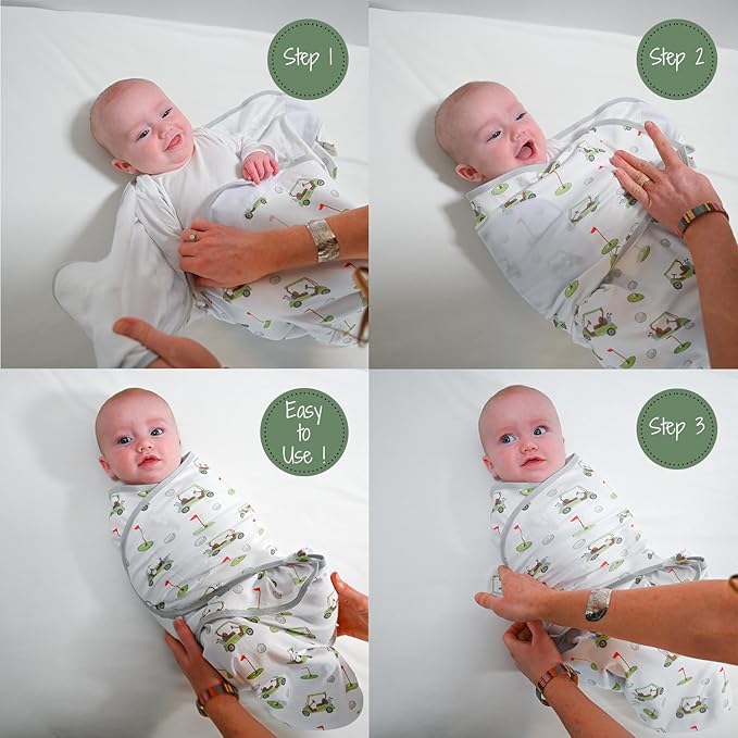 LollyBanks Swaddles 100% Organic Cotton Baby Girl Essentials, 0-3 Months Newborn Girl Swaddles, Swaddle with Easy Change Zipper, Swaddle Sack for Baby Girl (Peony Print)
