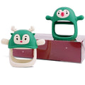 Smily Mia Baby Christmas Stocking Stuffers, Baby Teething Toys丨Penguin Teether for 0-6M, Reindeer Chew Toys for 3-6M,Teething Mittens for 6-12M Babies, My First Christmas Gift, Pine Green