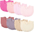 Baby Bibs Muslin Bibs 8 Pack for Drooling and Teething for Unisex Girls Boys