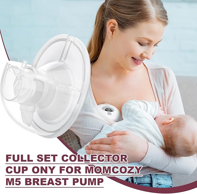 2pcs Flange 24mm Compatible with Momcozy M5 Breast Pump, 24mm Flange M5 Breast Pump Replacement Accessories,m5 Replacement Parts