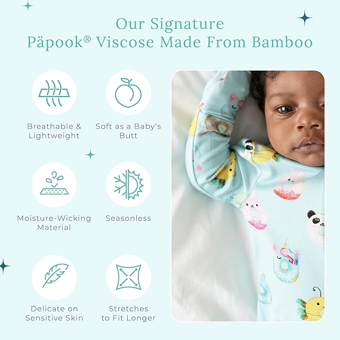 Posh Peanut Convertible Baby Sleepers - Girls Footless Baby Pajamas with 2 Way Zipper for Easy Diaper Changes
