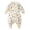 Duomiaomiao Unisex Baby Sleep Sack,3.5 TOG Baby Sleeping Bag,100% Cotton,Winter Cotton Toddler Sleeping Sack with Feet, 2-Way Zipper Sleeping Bag Sack for Early Walkers