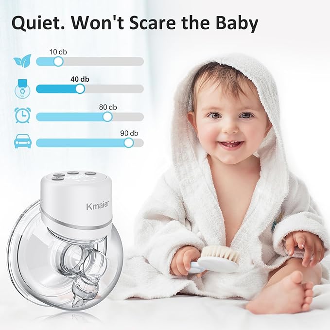 Wearable Breast Pump, Hands Free Breast Pump, Portable Electric Pump with LED Display, Ultra-Quiet and Pain Free- 4 Modes & 12 Levels, 24mm Flange, 2 Pack