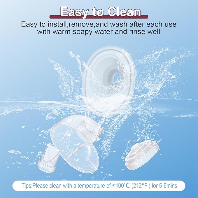 2pcs Collector Set Compatible with Momcozy M5 Breast Pump, Replacement Pump Parts Accessories Compatible for M5 Momcozy