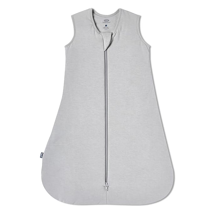 HALO Sleepsack Supersoft Wearable Blanket, Viscose Made from Bamboo, Sleeping Bag for Babies, 1.5 TOG, 6 – 12 Months, Medium, Storm Grey
