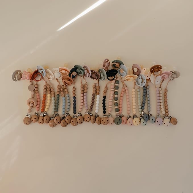 FRIGG SilkySoft Silicone Baby Pacifier 6-Pack Cinnamon Charm | Made in Denmark | BPA-Free (6-18 Months)