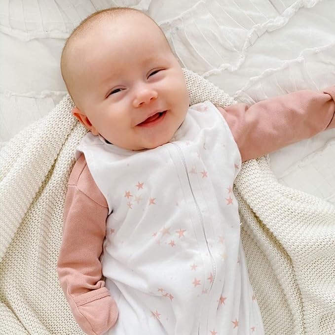 Baby Wearable Blanket - Baby Sleep Sack 100% Interlock Knit Cotton - Sleep Sack 3-6 Months - Comfy Soft Lightweight, 2-Pack Set
