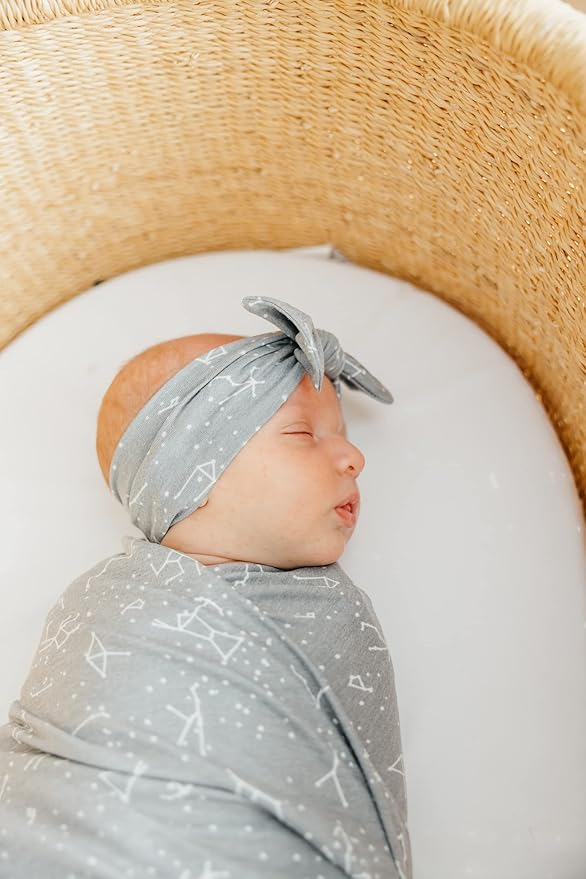 Copper Pearl Baby Swaddle Blanket - Premium Knit Baby Blanket, Large Soft Stretchy Receiving Blankets for Baby Boy and Girl, Swaddles for Newborn, Infant, and Toddler (Astro)