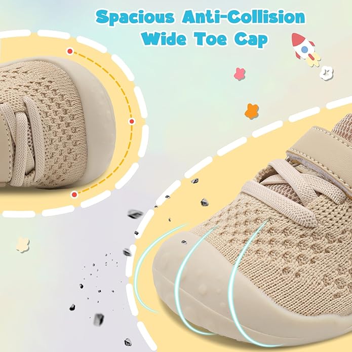 LeIsfIt Baby Shoes Girls Boys First Walking Shoes Infant Sneakers Crib Shoes Lightweight Non-Slip Shoes