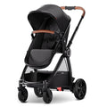 Mompush Ultimate2 Baby Stroller, Premium Convertible Full-Size Stroller for Toddler, Reversible Seat with One Hand Recline Adjustment, Car Seat Adapter Included