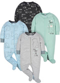 Gerber Baby Boys 4 Pack Sleep 'N Play Footie