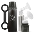 Ceres CHILL OG Breastmilk Chiller & Warmer – 12–34oz Portable Breast Milk Cooler, Storage & Baby Bottle for Travel, Work or On-The-Go – Pump Compatible Container – 0 Dark 30 Midnight Black