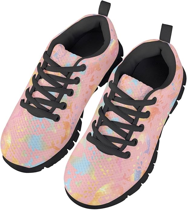 MARSVOVO First Shoes for Walking Boy Girl Athletic Lightweight Flexible Lace-up Breathable Running Shoes Casual Classic Comfortable Non Slip Play Sport Learning to Walk Toddler Girl Sneakers
